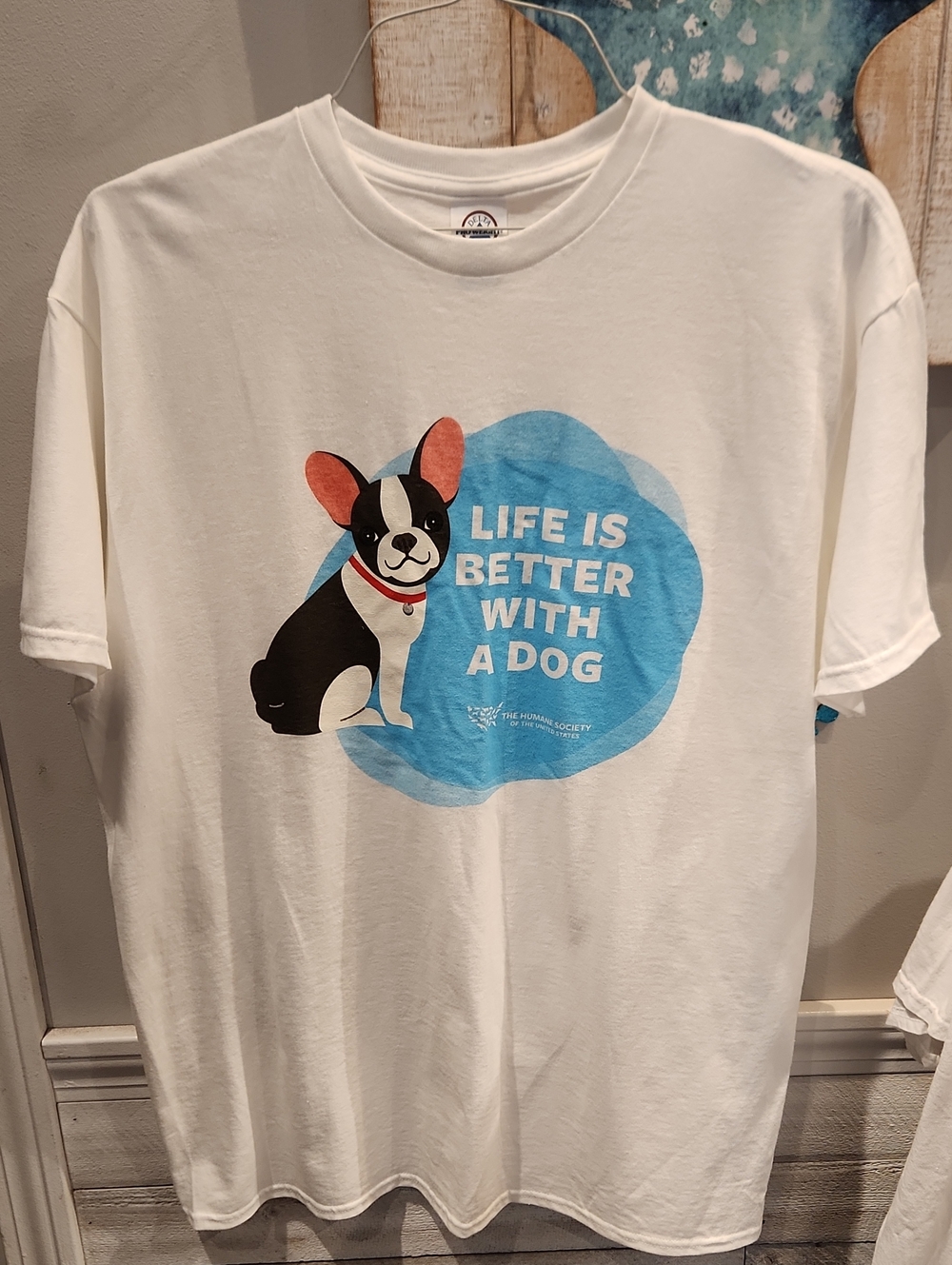 EUC Delta Pro Weight Life Is Better With A Dog Women's Sz L T-shirt 100% Cotton